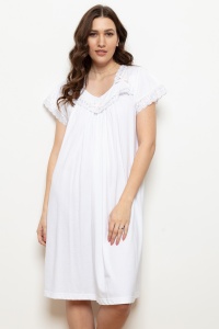 Ave  Cotton Jersey Cap Sleeve Nightdress